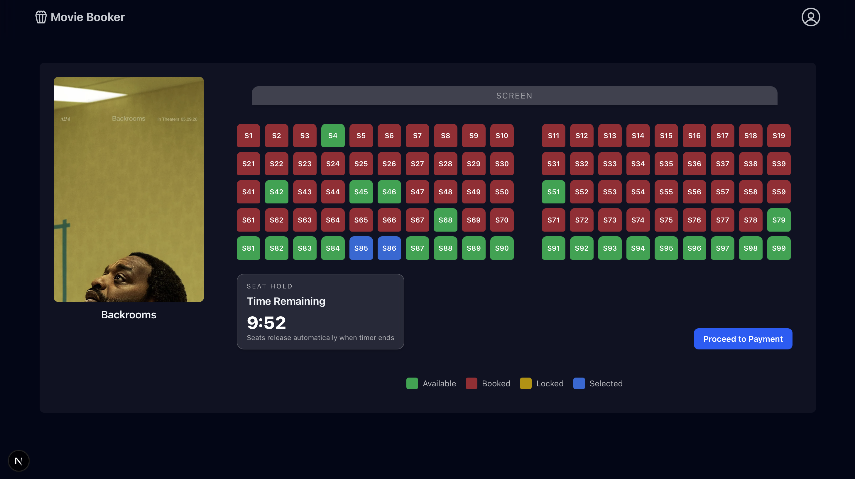 Movie Booker project screenshot